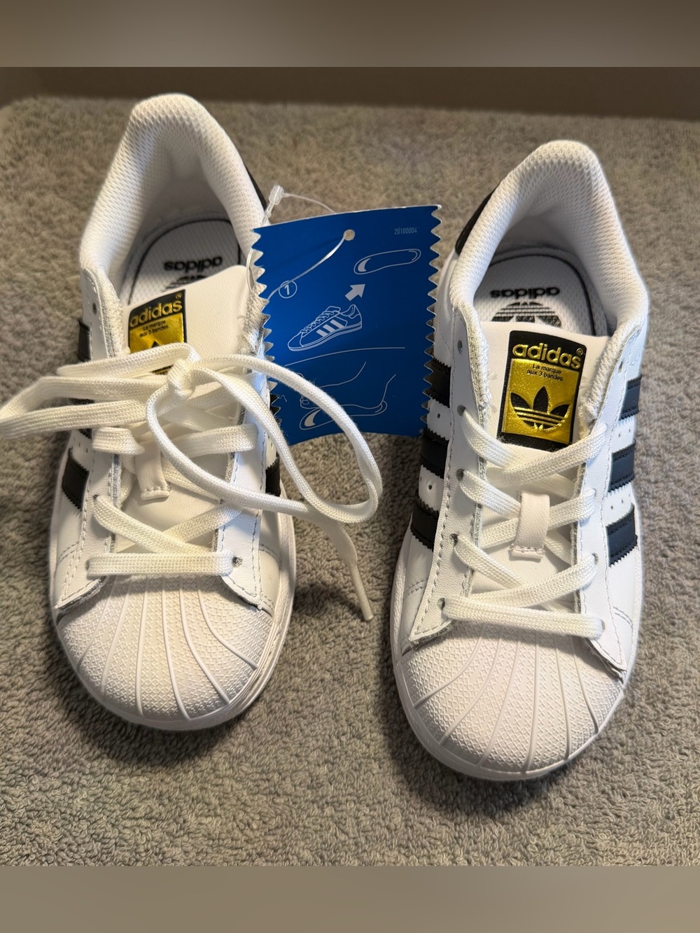 Leather Size 10.5K NWOT Adidas Superstar C Sneakers